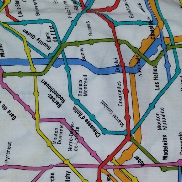 Vintage 90s Lizwear Paris Metro Map Shirt - Picture 5 of 8